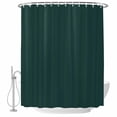 thumbnail image 2 of Pure Dark Green Waterproof Fabric Shower Curtain, Simple Solid Color Waterproof Fabric Shower Curtain for Bathroom Curtains Bathtubs Hotel Washable Shower Curtains with 12 Hooks Small 36x78in, 2 of 8