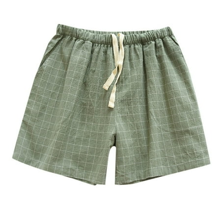 YUIVH Summer New Womens Shorts Thin Cotton Couple Shorts Home Pants Simple Loose Mini Sleeping Shorts Boxer Brief Casual Lightweight Shorts