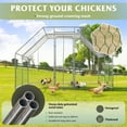 thumbnail image 6 of Haverchair Large Chicken Coop Metal Chicken Run Walk-in Poultry Cage Flat Roofed Cage Rabbits Habitat Chicken Runs Outdoor for Yard with Waterproof and Anti-UV Cover,118.1" L x 118.1" W x 78.7" H, 6 of 10