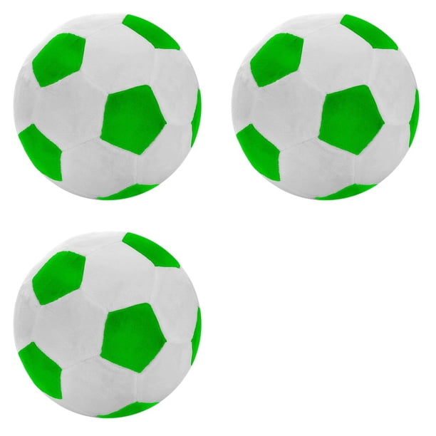 3X Almohadilla de Tiro de Futbol Bola de los Deportes de Peluche Juguete de Peluche Suave para Ninos Regalo para Ninos, 8 Pulgadas L X 8 Pulgadas An X 8 Pulgadas Al, Verde