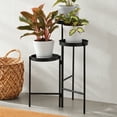thumbnail image 2 of Mainstays Black 8" Metal 3-Tier Plant Stand, 2 of 8