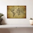 thumbnail image 2 of Elephant Stock Sepia World Map Wall Art - Horizontal Canvas Wall Art - Living Room Wall Decor - Map Canvas - Yellow And Black Decor - 12" x 8", 2 of 8