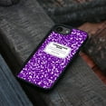 thumbnail image 4 of WIRESTER Shockproof Soft Rubber Cover Case for Apple iPhone 16e 6.1" 2025, Purple Composition Book, 4 of 5