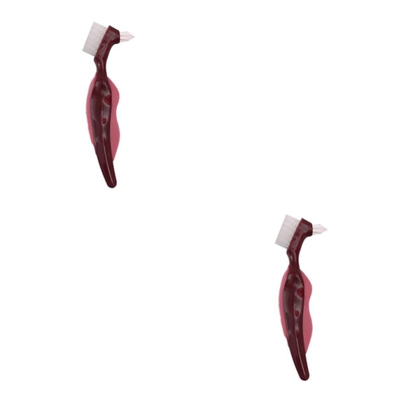 Minnieouse Removedor de mango de cepillo de postizos herramienta de limpieza bucal doble suministros de cuidado de plástico para adultos mayores Type3 NO3