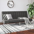 DHP Emily Convertible Tufted Futon Sofa, Gray Linen