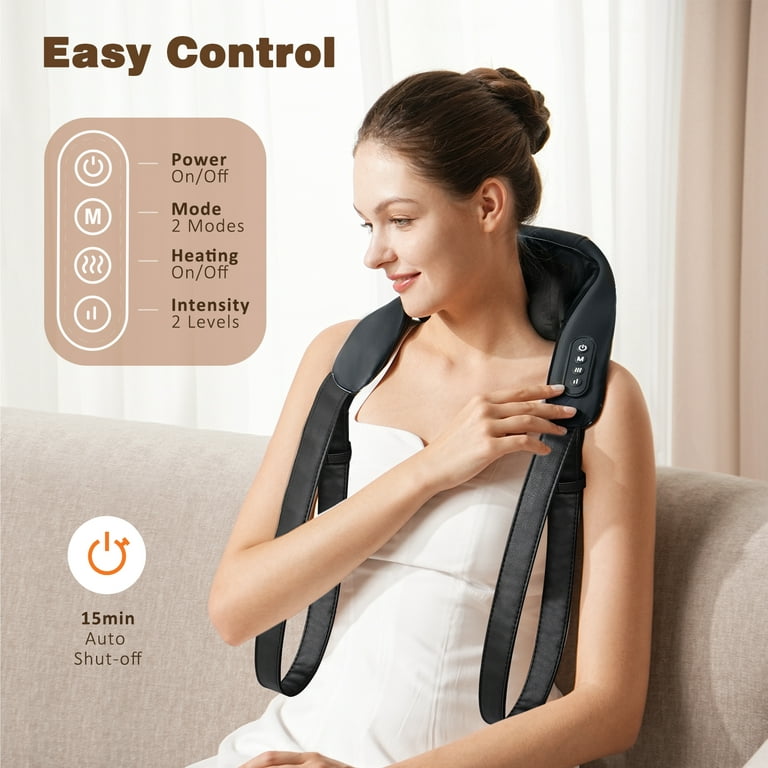 QUINEAR Neck Massager with Heat, Cordless Electric Pulse Neck Massage  Device for Pain Relief & Deep Relaxation QN-033N - QUINEAR Massager