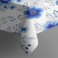 thumbnail image 3 of Pioneer Flower Floral Print Pattern Rectangle Tablecloth 60"x84", Waterproof Polyester Table Cloth, Wipeable Spillproof for Dining Camping Indoor Outdoor, 3 of 5
