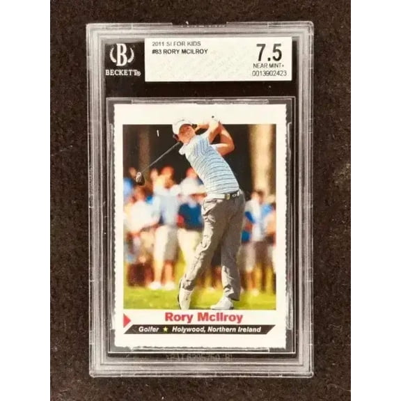 Rory McIlroy 2011 Sports Illustrated for Kids golf Rookie Card graded BGS 7.5 NrMt+