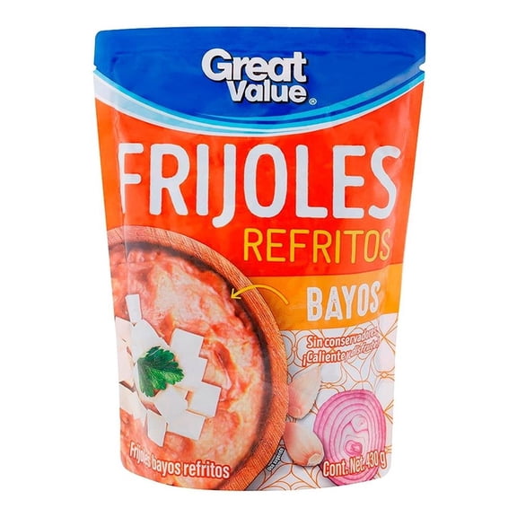 Frijoles bayos Great Value refritos 430 g
