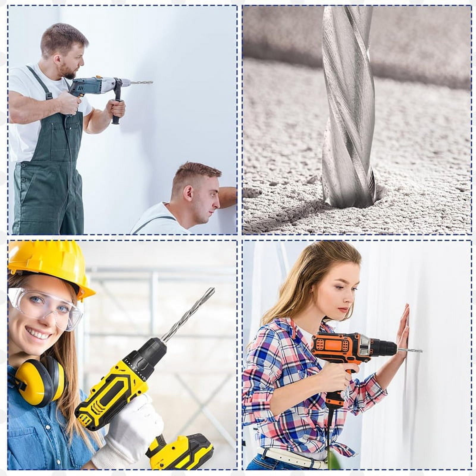 100Pcs Drywall Drill Bits Pilot Point Cutting Drill Bits Diameter Drywall Router Drill Bits Drywall Tools for Spiral Saw