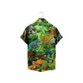 thumbnail image 2 of Camisas De CompresióN Para Hombre Camiseta de manga corta con botón de impresión 3D digital de playa de ocio de moda de día de la independencia de verano para hombre (AE, M), 2 of 5