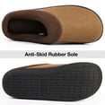 HomeIdeas Men's House Woolen Fabric Memory Foam Slippers, Cozy Bedroom