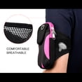 thumbnail image 3 of Workout Sweat Absorbing Armband Wallet Case Dual Pocket Mobile Pouch, 3 of 9