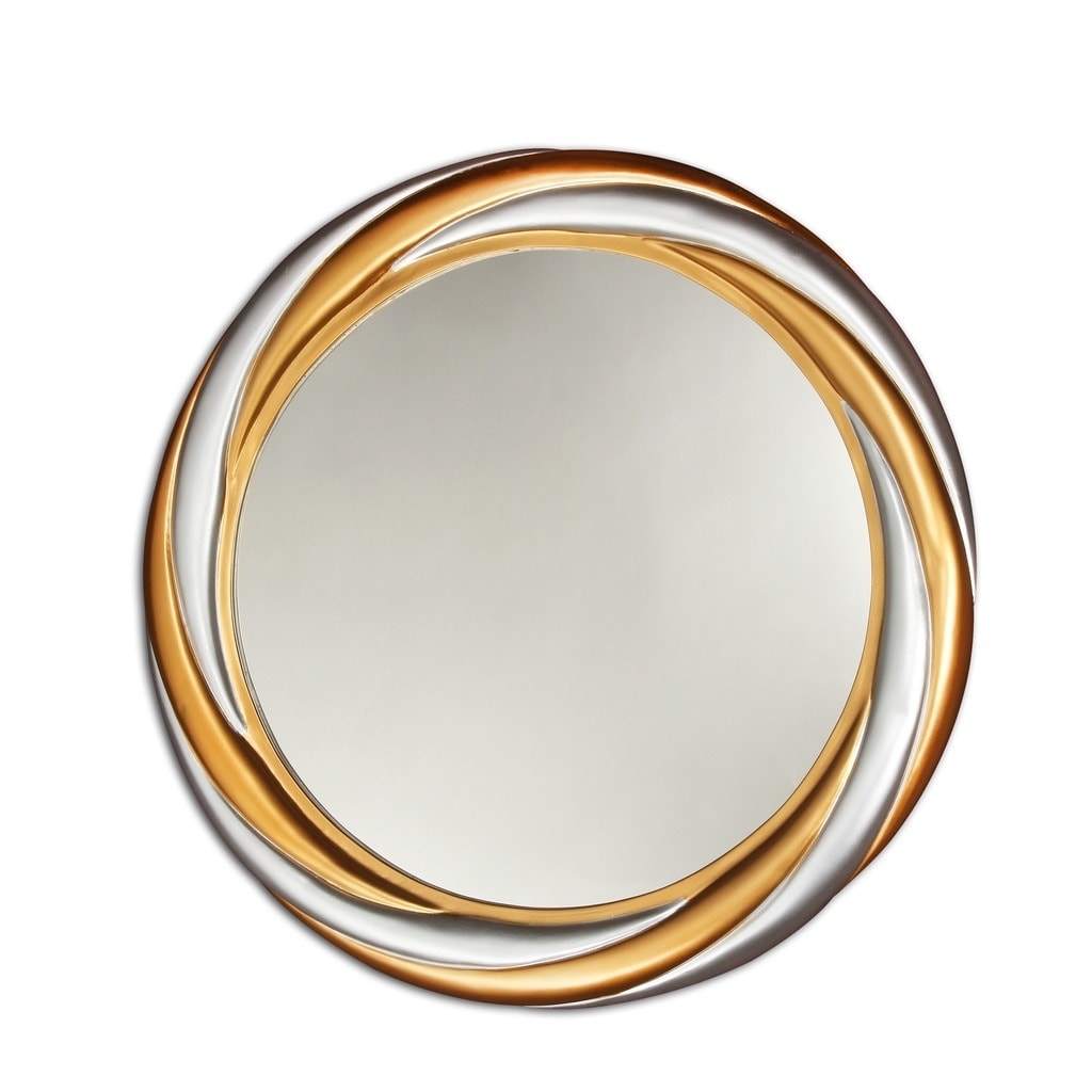 Chloe Gold/Silver Round Mirror Silver/Gold