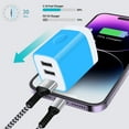 thumbnail image 4 of iPhone Charger,Charger Block with iPhone Charging Cables 3ft Charging Cords,USB Charger Adapter 3.1A Dual Port Fast Charging Station Power Base Charger Blocks Compatible for iPhone Wall Charger Plug, 4 of 9