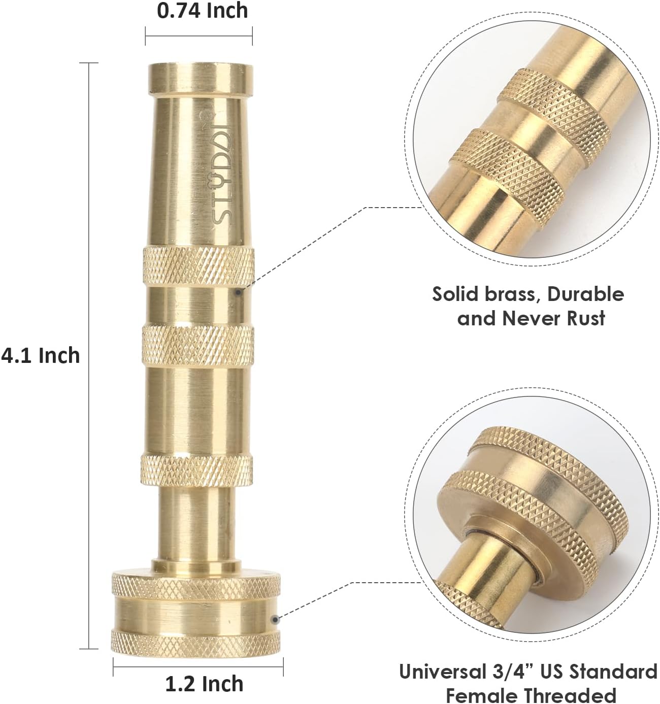 STYDDI 2-Pack Brass Hose Nozzles photo 3