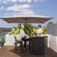 thumbnail image 1 of Costway Parasol Déporté de Patio 10 Pieds X 13 Pieds en Aluminium, Rotation 360°, Inclinaison, Couleur Café, 1 of 10