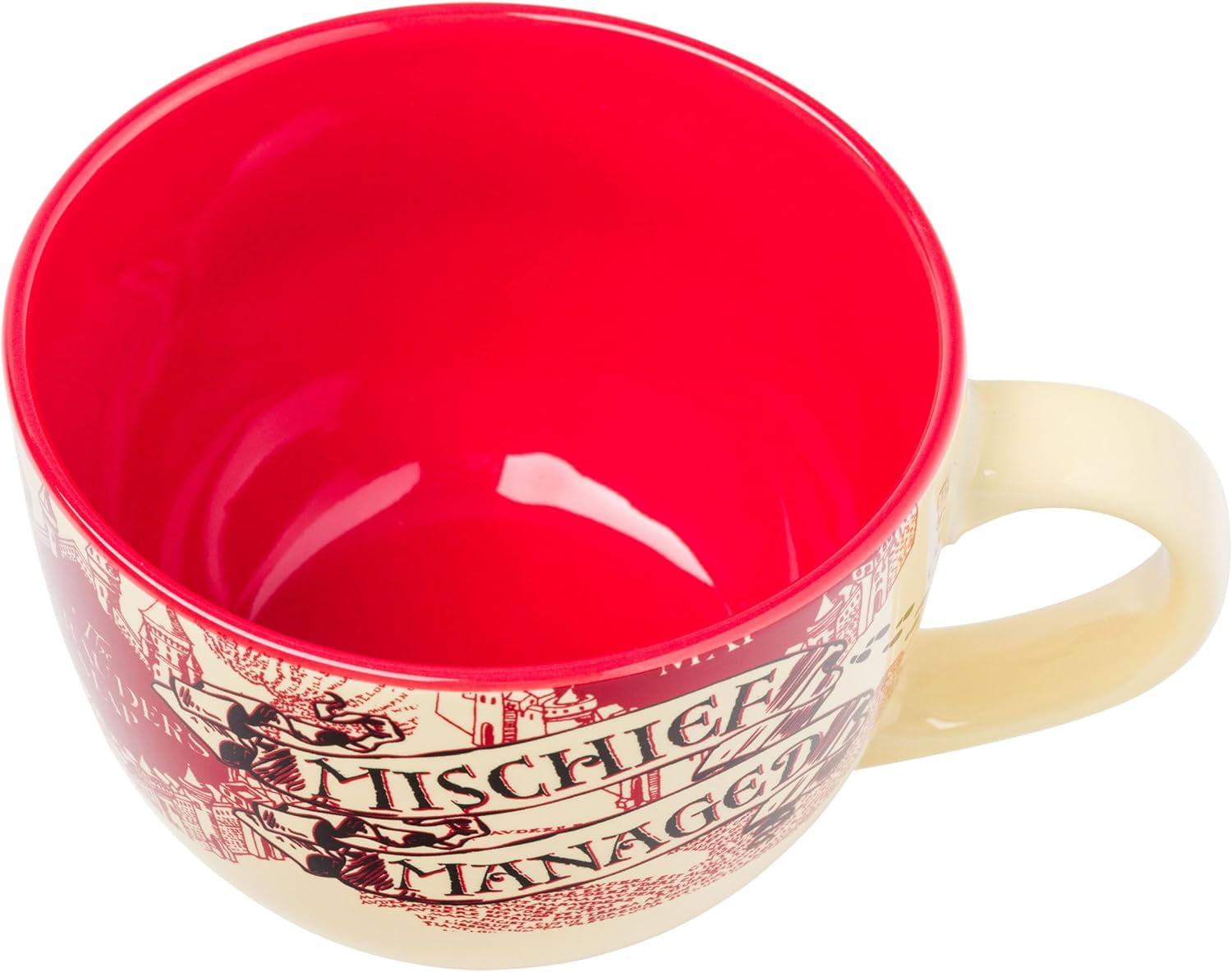 Silver Buffalo Harry Potter The Marauder's Map Mischief Managed Soup Ceramic Mug, 24-Ounce