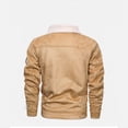 thumbnail image 2 of Men‘s Plus Size Suede Jacket Warm Coats Male Outwear Winter, 2 of 4