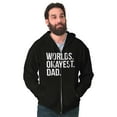 thumbnail image 3 of Worlds Okayest Dad Fathers Day Family Zip Hoodie Sweatshirt Men Brisco Brands S, 3 of 5