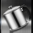 thumbnail image 4 of Recipiente para grasa de tocino, con colador de malla fina, olla pequeña para aceite, colador, de aceite de cocina, olla de material acero inoxidable Plata BLESIY puede colador colador, 4 of 8
