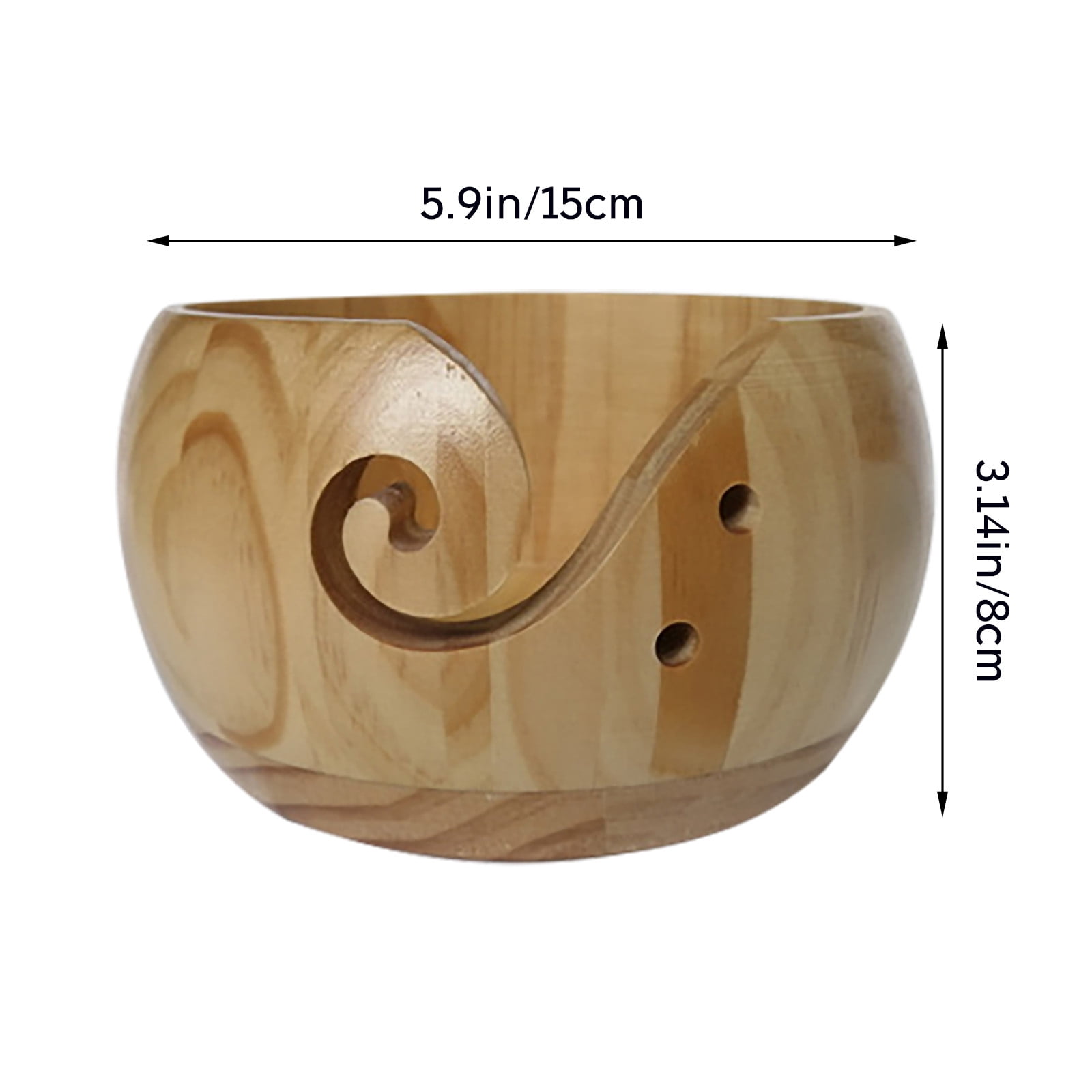 Pouches For Organization Yarn Bowl Organizer Wood Storage Portable Holder Handmade for Knitting Crochet