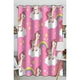 thumbnail image 1 of Cortina de ventana ABPHQTO Lindo Unicornio Nubes Estrella Arco Iris 130x210 cm, 1 of 1