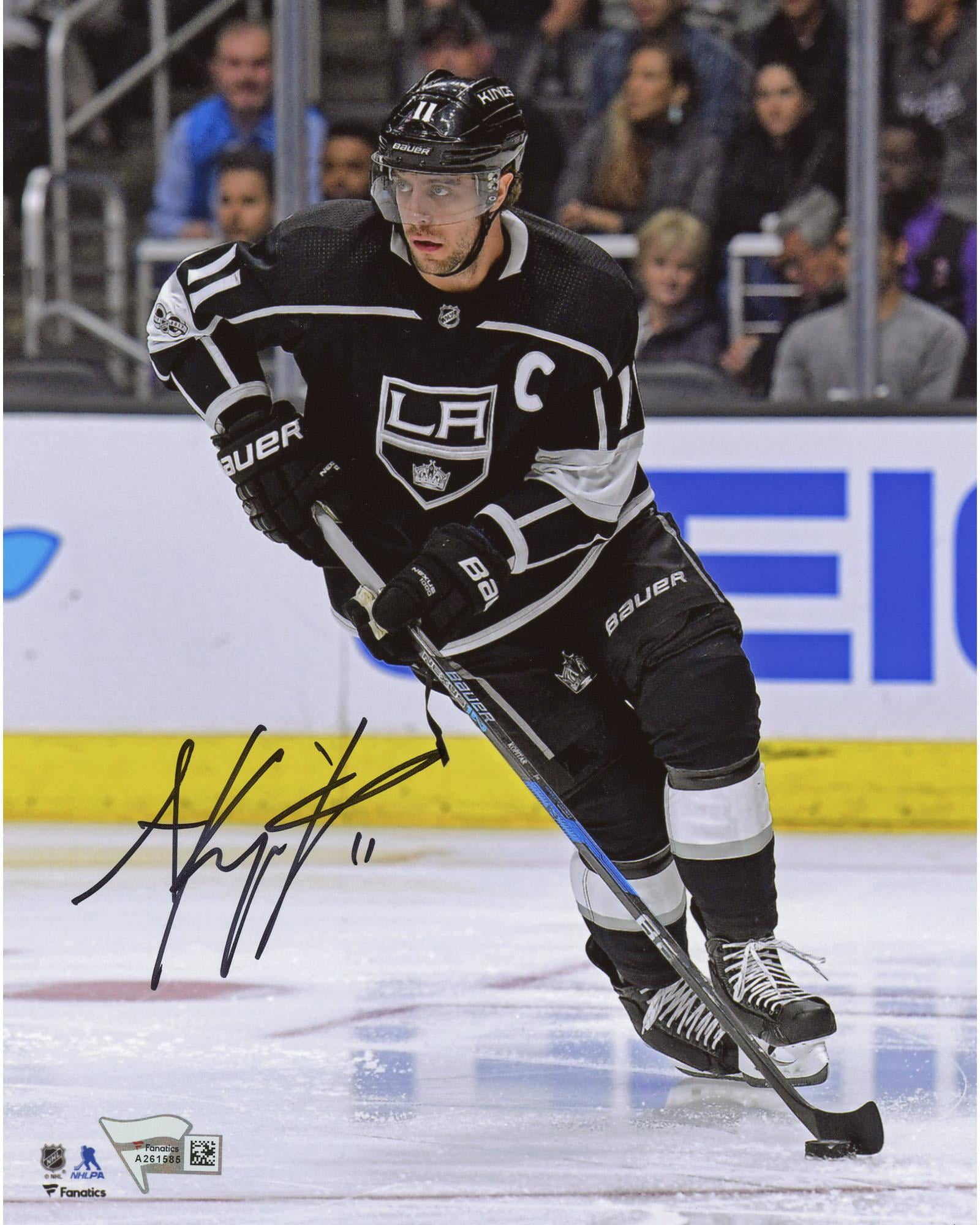 Anze Kopitar Los Angeles Kings Autographed 8" x 10" Black Jersey Skating Photograph Fanatics Authentic... by Fanatics Authentic