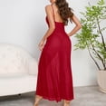thumbnail image 7 of Women's Mesh Dress Slip Cowl Neck Maxi Dress Bodycon Mermaid Long Evening Dress for Party Cocktail Wedding Guest Prom Wine S, 7 of 7
