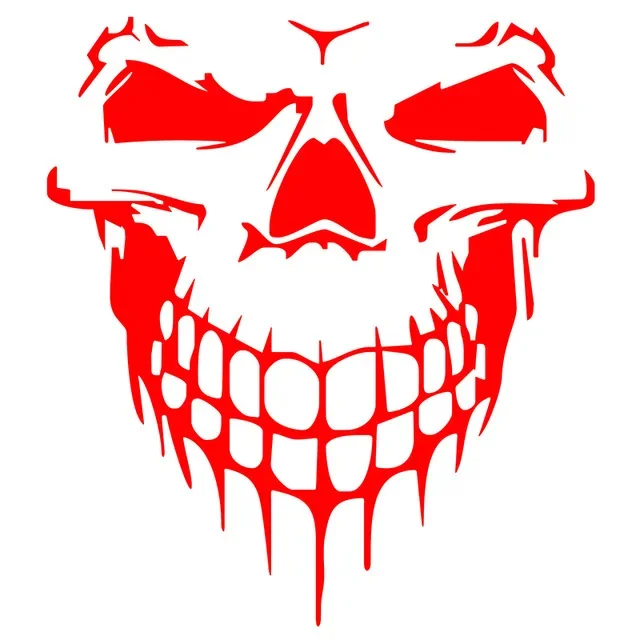 Large Size 59X53CM Skull Head Car Stickers and Decals Reflective Vinyl Car Styling Auto Engine Hood Door Window Car Stickers