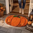thumbnail image 4 of Trovenix Halloween Fall Thanksgiving Bath Mat Pumpkin Shaped Absorbent Non Slide Soft Doormat for Entryway Decor, 4 of 7