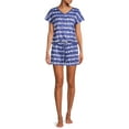 thumbnail image 3 of Secret Treasures Short Sleeve V-Neck Pajamas (Women's), 2 Piece Set, 3 of 6