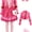 Without Wig, variant on Women's Queen Heart Cosplay Outfit for Adults - Pink Princess Dress, Jacket & Accessories Set for Halloween & Roleplay