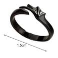 thumbnail image 6 of SmartBy 2Pcs Couple Rings Exquisite Shape Rust-proof Metal Stylish Engagement Open Ring Birthday Gift for Female, 6 of 8