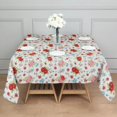 thumbnail image 3 of Pioneer Flower Floral Print Pattern Square Tablecloth, Waterproof Wipeable Spillproof Washable Table Cover for Home Kitchen Party and Daily Decor 42"x42", 3 of 6