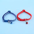 thumbnail image 4 of Paquete de 2 collares ajustables para gatos con cascabel, para gatos (rojo y azul) Afortunado Sencillez, 4 of 5
