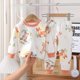 thumbnail image 2 of Ropa de Otoño de algodón puro para niños y niñas, traje largo de calzoncillos, pijamas para bebés, ropa para el hogar, 2 of 4