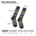 thumbnail image 3 of Women's Knee High Socks Distressed Thin Blue Line Flag Outdoor Casual Tube Socks, 3 of 7