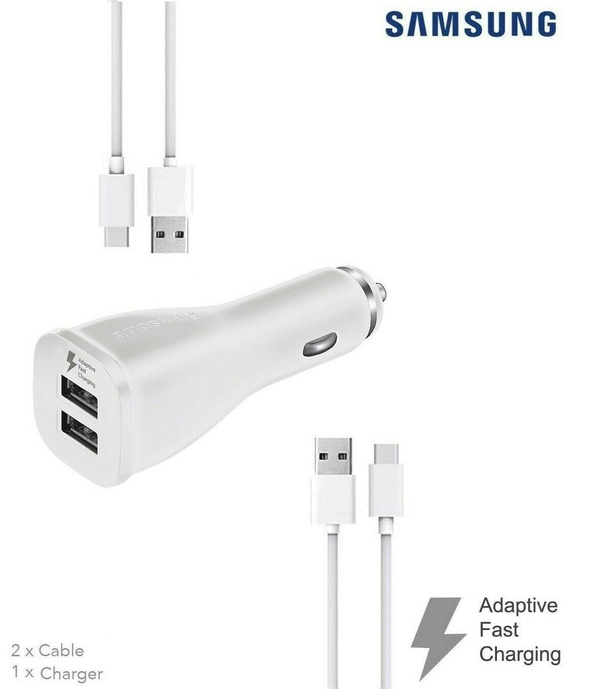 Bliver værre dosis lugtfri for OnePlus 3T Charger! Adaptive Fast Charger Kit [1 Dual Port Car Charger  + 2 Type-C Cables] True Digital Adaptive Fast Charging uses dual voltages  for up to 50% faster charging! - Walmart.com