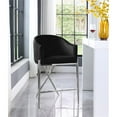 thumbnail image 2 of Meridian Furniture Xavier Black Velvet Counter Stool with Chrome Metal Legs, 2 of 8