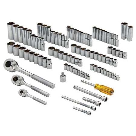 101 Piece 1/4, 3/8 & 1/2" Drive Standard Deep Socket Set