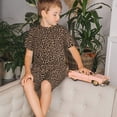 thumbnail image 4 of Fotbe Brown Leopard Pijama Estampada de 2 Piezas para Niños – Ropa de Dormir de Manga Corta Cómoda para Niños y Niñas, Camiseta y Shorts de Algodón-XX-Large, 4 of 6