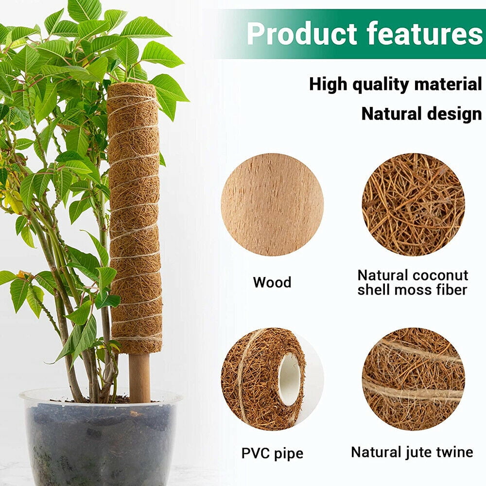 Augshy 2 Pcs 16 Inches Coir Totem Pole Moss Sticks for Indoor Plants Climbing for sale online 