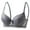 Gray, variant on Women's Lace Wire Bra Supportive Solid Color Soft Everyday Bra for Office, Push Up Full Coverage Lightly Lined Bra 40B, Red