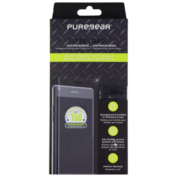 PureGear Steel 360 Tempered Glass Screen Protector for Samsung Galaxy