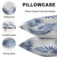 thumbnail image 5 of Throw Pillow Covers 20x20 Inch Set of 2, Navy Palm Leaves Waterproof Outdoor Pillow Covers, Summer Tropical Botanical Leaf Gray Decorative Cushion Pillowcases for Couch, Sofa, Bed, Garden, Patio, 5 of 9