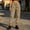 Khaki women cargo pants with pockets a1, variant on Cagogo Women's Cargo Pants with Pockets Drawstring Casual Loose Long Tapered Pants Streetwear Solid Trousers for Party Office Travel, Brown S