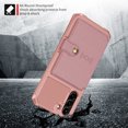 thumbnail image 2 of Mantto Back Folio Cover for NEW Samsung Galaxy S21 FE Wallet Case, PU Leather Kickstand Credit Card Holder Slots Case, Magnetic Absorption Durable Shockproof Cover, Rosegold, 2 of 6