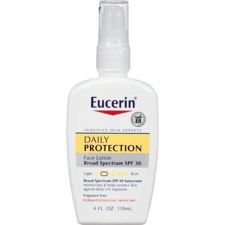 Eucerin Daily Protection Broad Spectrum SPF 30 Sunscreen Moisturizing Face Lotion 4 fl. (Best Lotion To Use During Pregnancy)