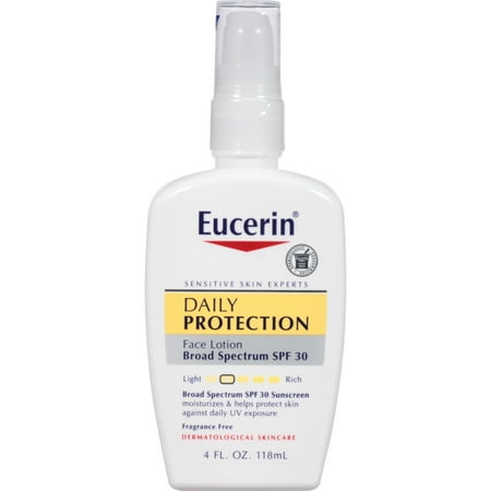 Eucerin Daily Protection Broad Spectrum SPF 30 Sunscreen Moisturizing Face Lotion 4 fl. (Best Sunscreen Spf For Face)